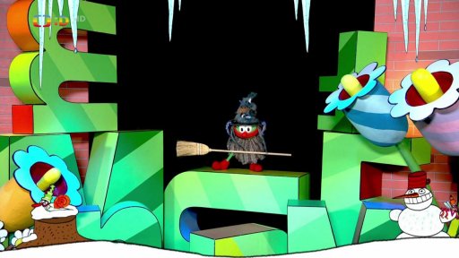 To by nebyl Muf, kdyby nevymyslel lstivý plán, jak získat všechny perníčky pro sebe. A tak se převlékne se za Ježibabu.