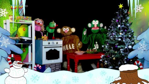 Muf, Jů i Hele se loučí a vinšují pěkné svátky.