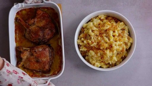 Bramborové halušky se zelím