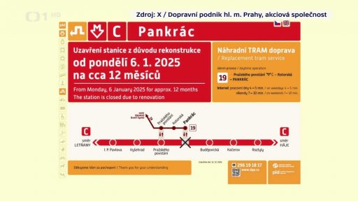 Stanice metra mimo provoz