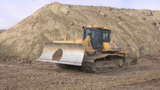 Naleziště sádrovce na staveništi na jižní Moravě