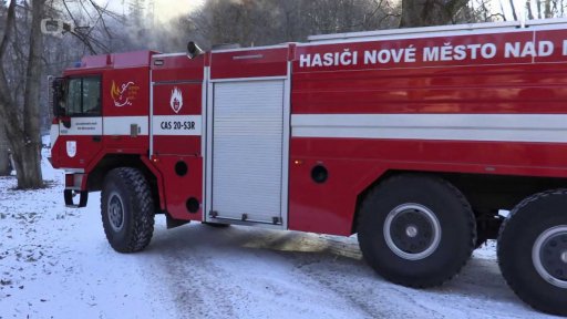 Zásahy hasičů v mrazivých dnech