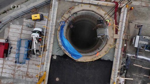 Stavba tunelu pod brněnskými Vinohrady