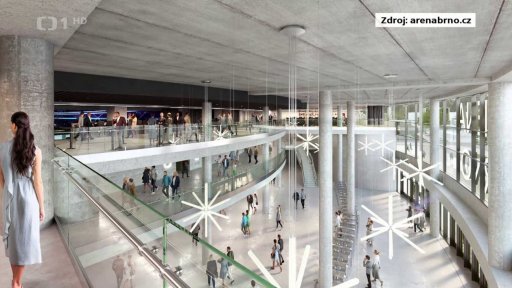Stavba multifunkční haly v Brně