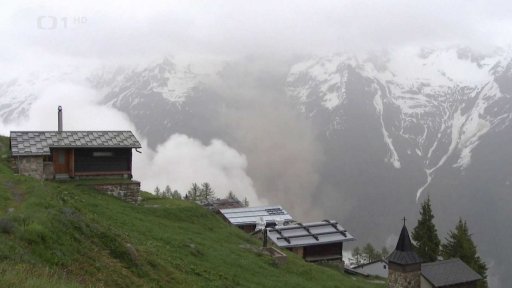 Sesuv půdy zasypal vesnici ve Švýcarsku