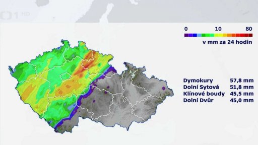 Českem se prohnaly velmi silné bouřky