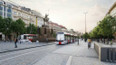 Stavba tramvajové trati na Václavském náměstí