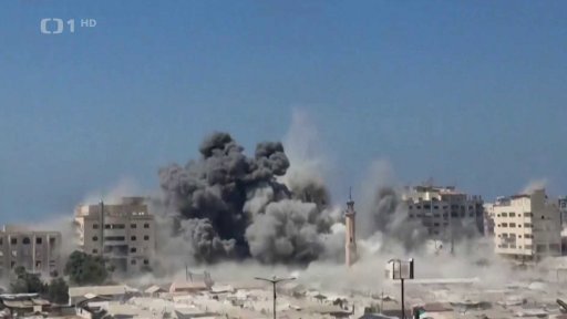 Letecké údery v Gaza City