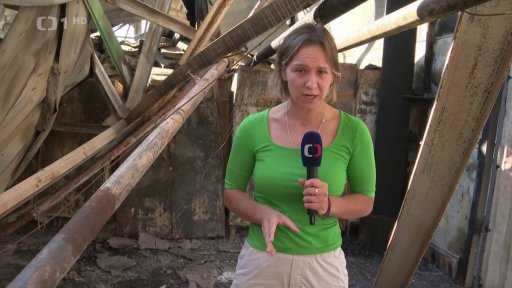 Požár zničil sklad Člověka v tísni v Dnipru