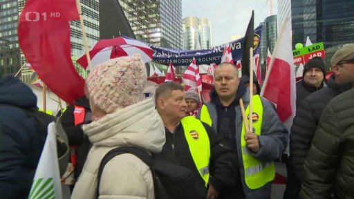 Protesty zemědělců v Bruselu