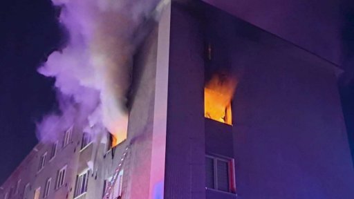 Požár bytu v Kamenici