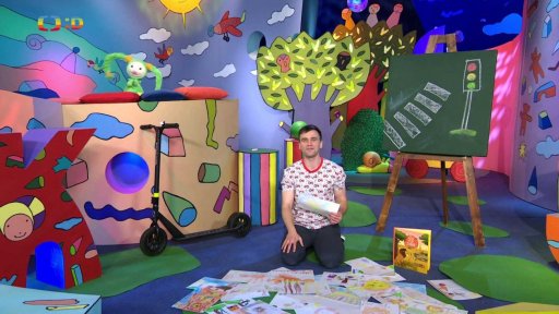 Přechod zebra + obrázky na téma “lev” + rozloučení