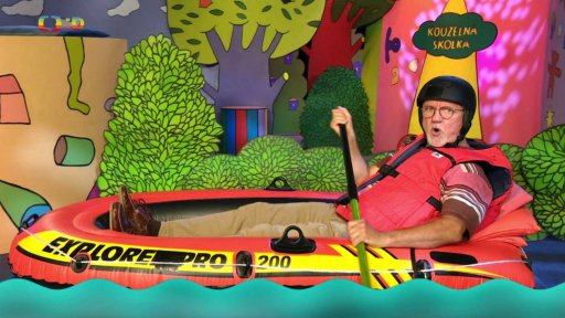 Děda s Františkem o plánech na prázdniny a bezpečnosti na lodi + písnička Vodácká…