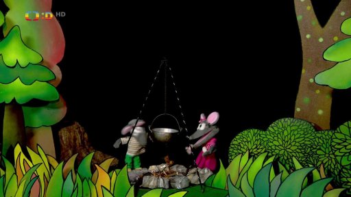 Tryskáček s Tryský se rozhodnou pro zálesáckou snídani, aby jedli také něco jiného než sýr. Nakonec si ale opékají sýrové fondue.