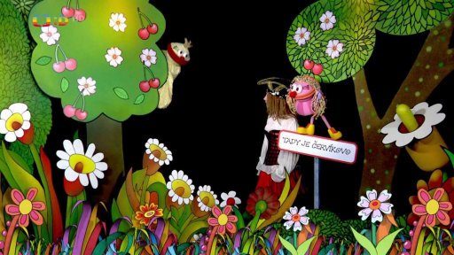 Drsňačka s Fámulou jdou na třešně, ale zabrzdí je červík a chce s nimi vyjednávat. Nakonec se z něj, jak jinak, vyklube Muf.