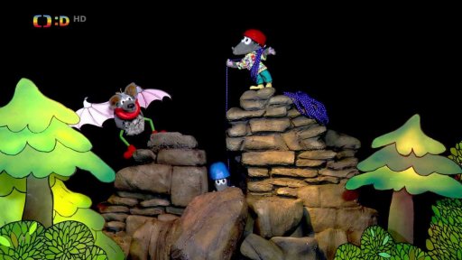 Tryský s Tryskáčkem jsou opět na skále coby horolezci, zjeví se Mufopýr a doufá, že v jeskyni najde poklad nejlépe cukrlátkový.