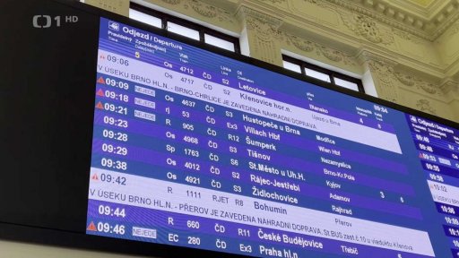 Vykolejení lokomotivy v Brně