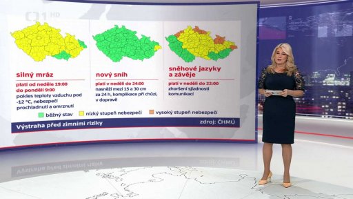 Výstrahy před sněhem, mrazy i ledovkou