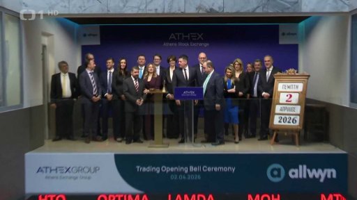 Vstup společnosti Allwyn na burzu v Athénách
