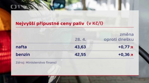 Maximální ceny paliv