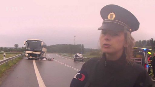 Nehoda autobusu u Boršova nad Vltavou