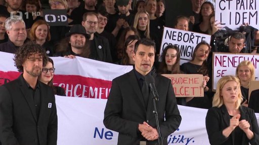 Protest pracovníků ČT a ČRo