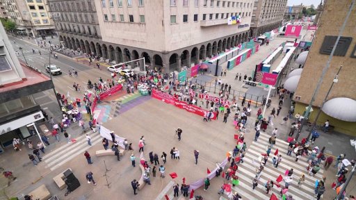 Protesty učitelů v mexické metropoli