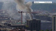 Požár střechy hotelu v centru Prahy
