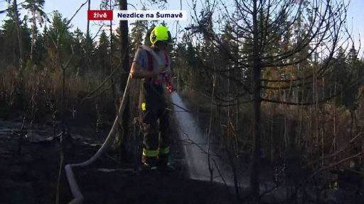 Lesní požár na Šumavě