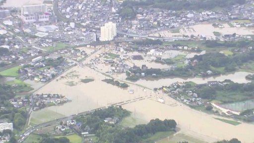 Rekordní deště v Japonsku