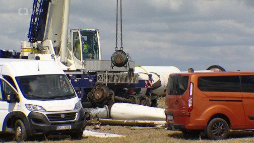 Vyšetřování pádu větrné elektrárny