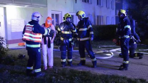 Požár bytu v Brně
