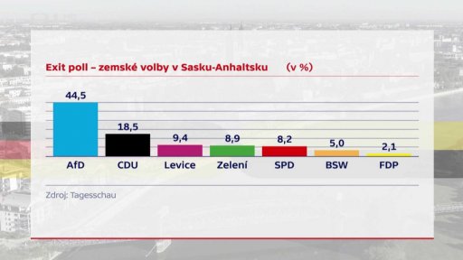 Zemské volby v Sasku-Anhaltsku vyhrála AfD