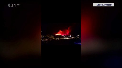 Požár na chorvatském ostrově Brač