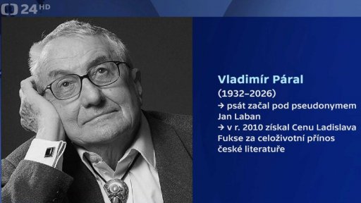 Zemřel Vladimír Páral. Bylo mu 94 let