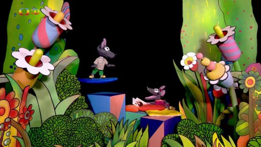 Tryskáček si čte s Tryský knížku Adama Barona Oskarův lev.