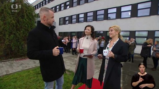 Rozsvícení stromečku před TS Brno