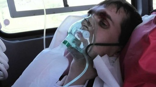 Pád cyklisty na Ještědu II.