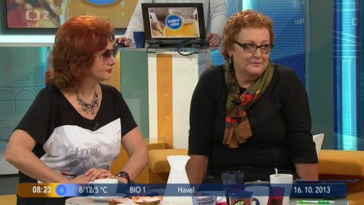 Hosté S. Burešová a E. Jandová + Vyhodnocení otázky dne a soutěže