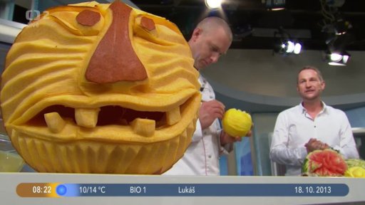 Host J. Hajný, food artist