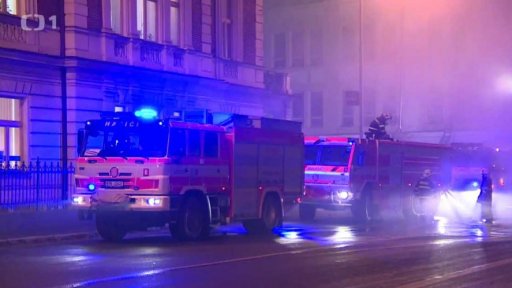 Požár bývalé textilky