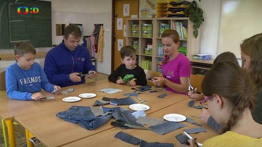 Náušnice z rifloviny