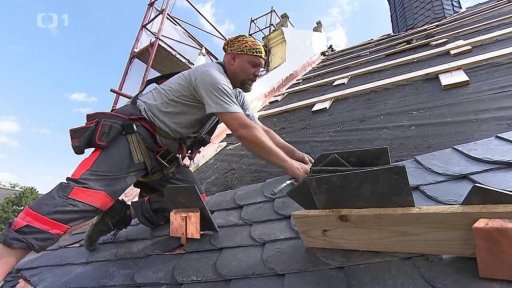 Oprava střechy koncertní síně