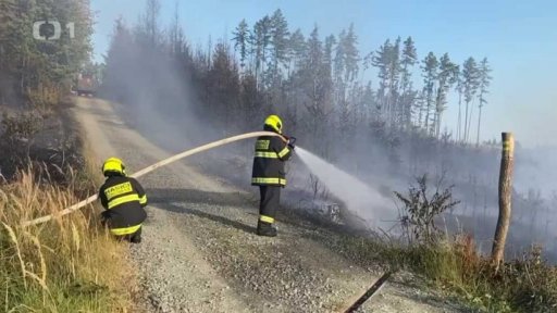 Požár ve vojenském prostoru Libavá