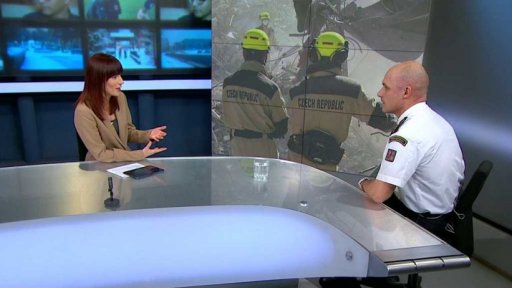 Práce záchranářských kynologů v Turecku