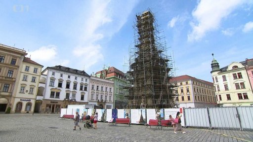 Oprava sloupu Nejsvětější Trojice