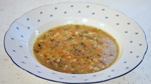 recept - Hrstková polévka pro Kohoutka a Slepičku