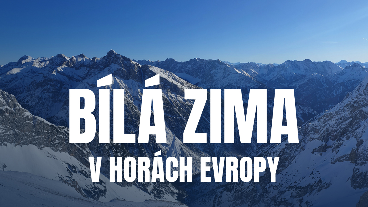 Bílá zima v horách Evropy